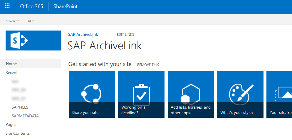 SharePoint ArchiveLink